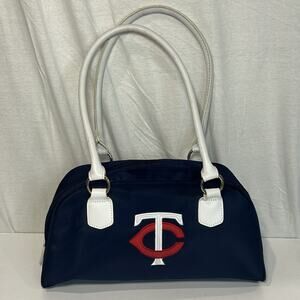 Purse / Handbag, MN Twins, white handle, with zipper, size 12in x 6in x 4.5in
